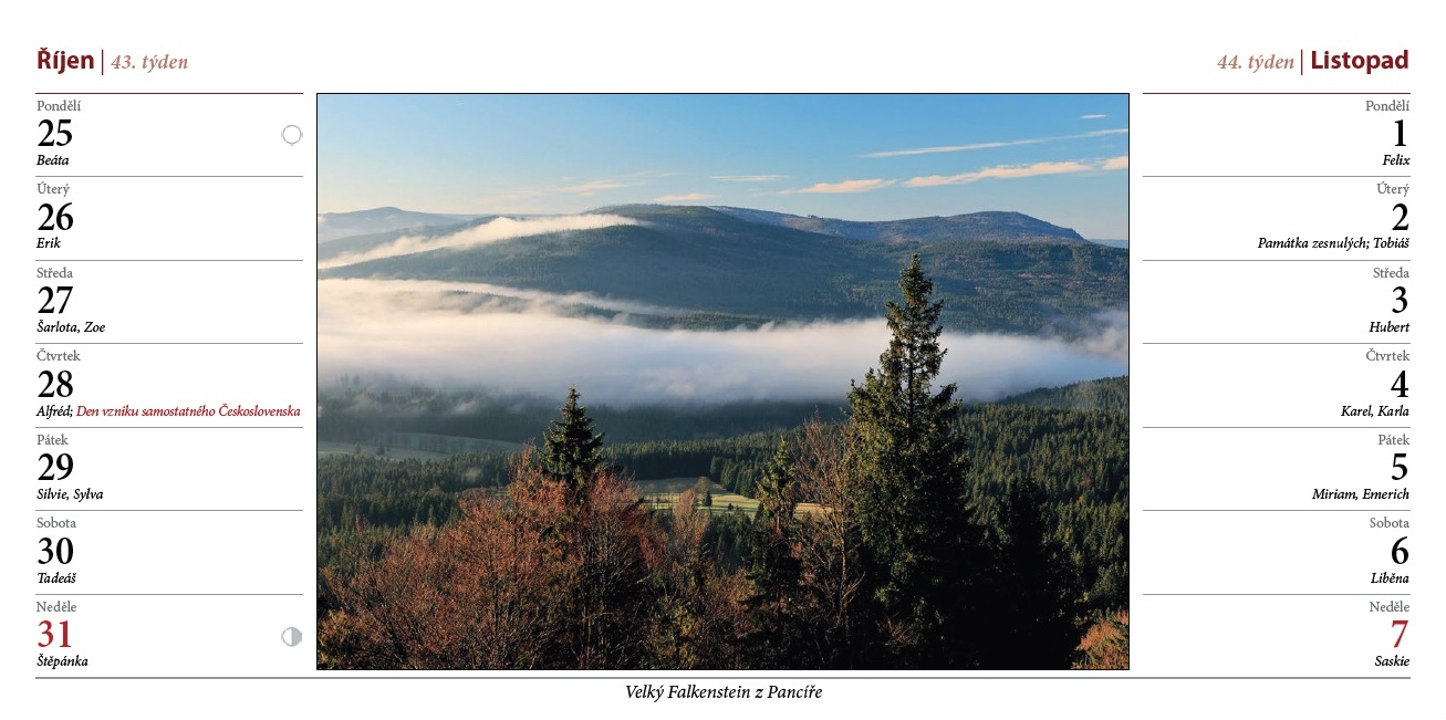 Stolní kalendář Šumava 2027