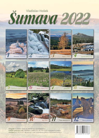 Nástěnný kalendář Šumava 2022